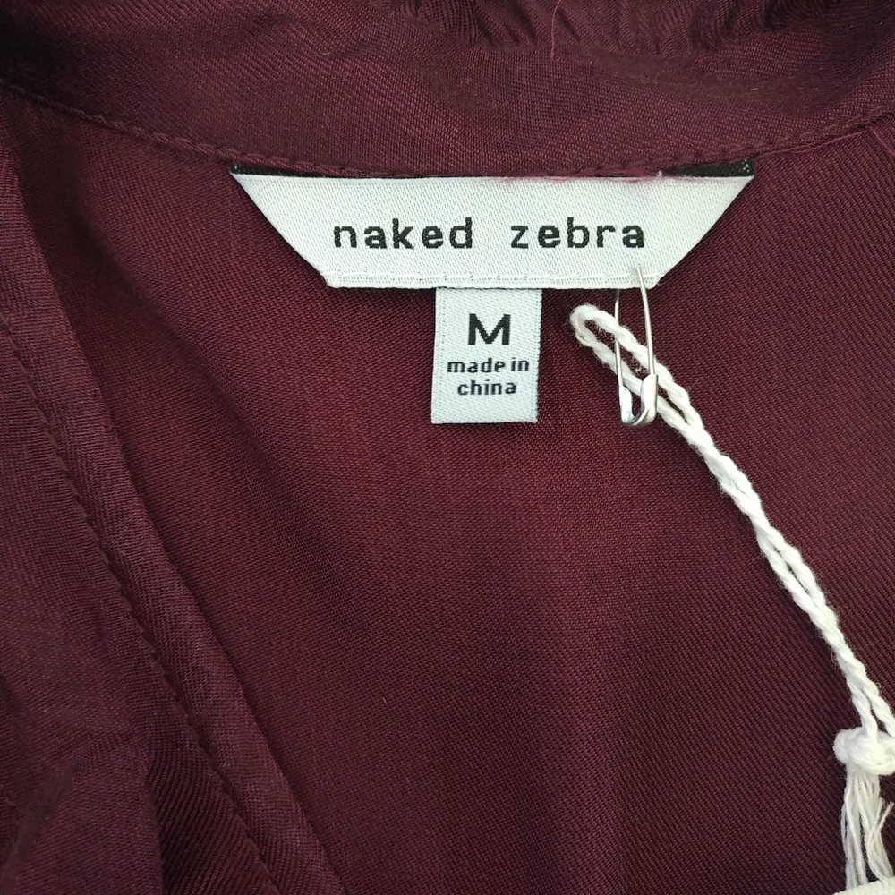 Naked Zebra🦓 Ruffle Detail Top Size M - NWT - Picture 4 of 6